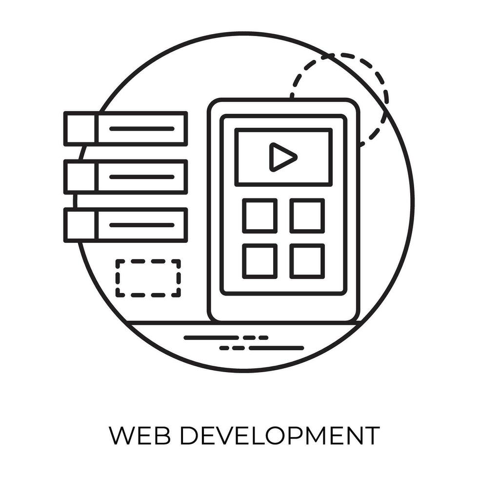 Web Development Flat Icon vector