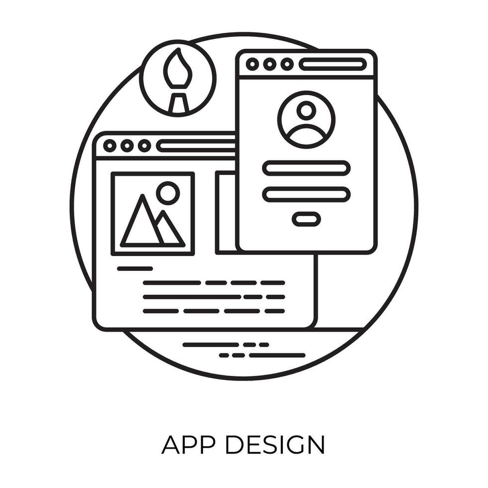 Web Development Flat Icon vector