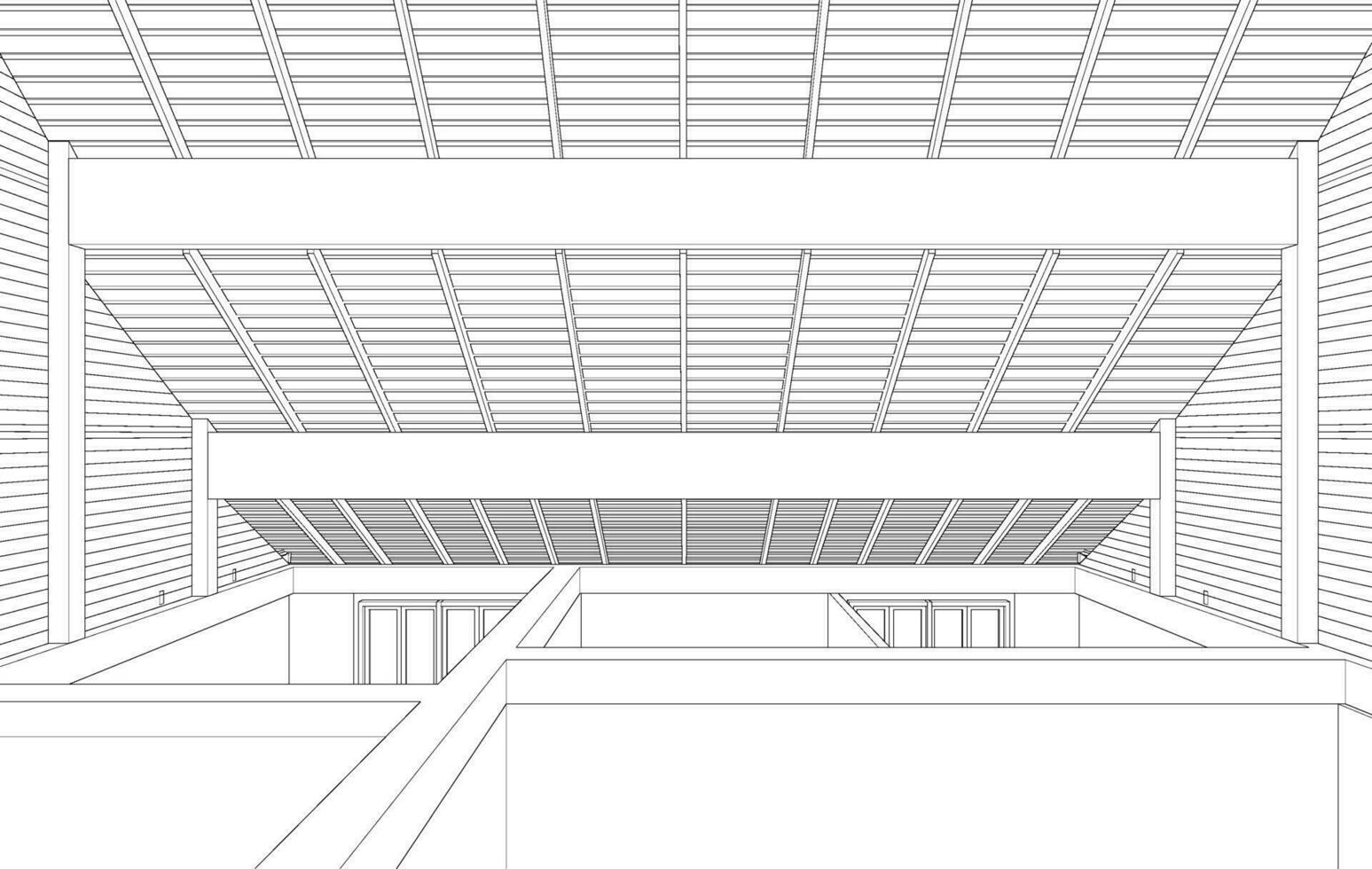 3D illustration of residential project vector
