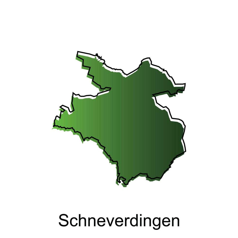 mapa ciudad de schneverdingen. vector mapa de el alemán país. vector ilustración diseño modelo