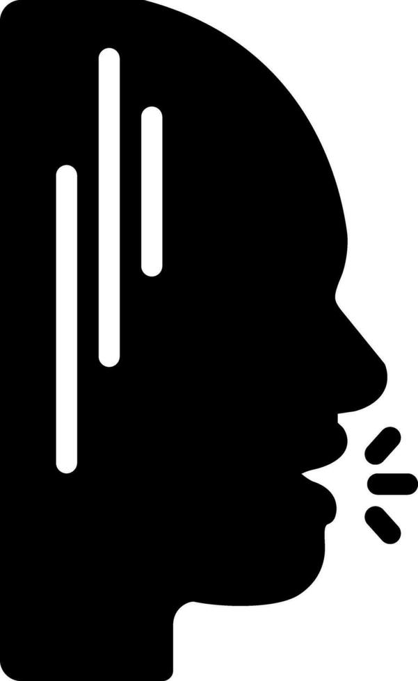 solid icon for mouth vector