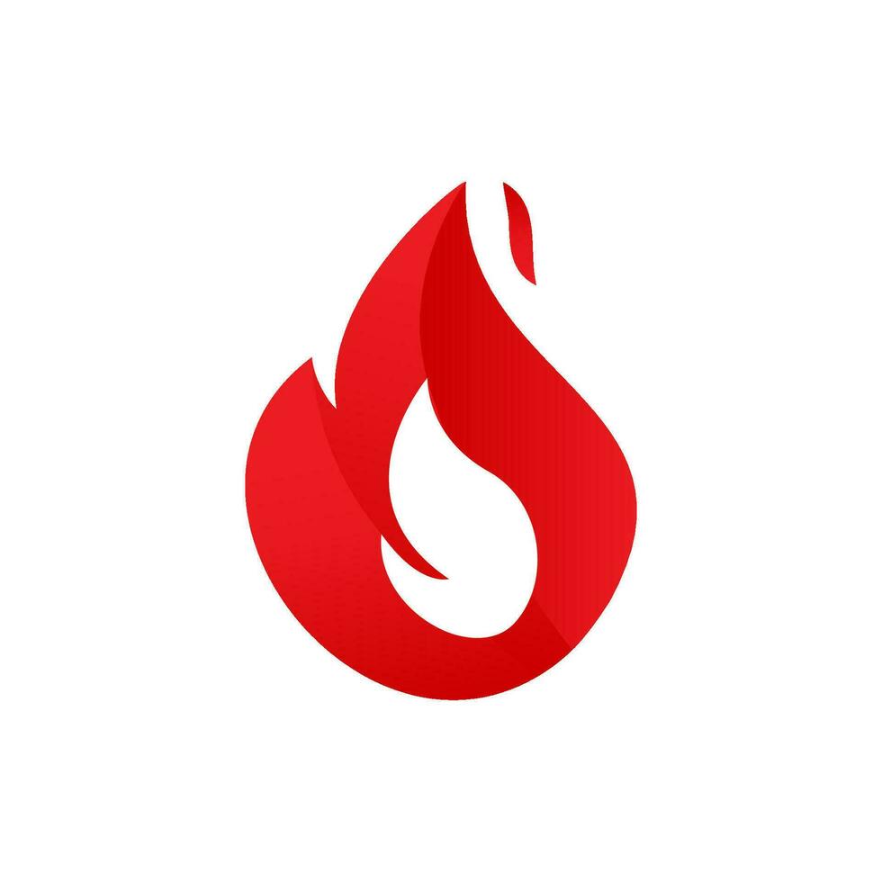 Modern fire flame logo Vector Icon