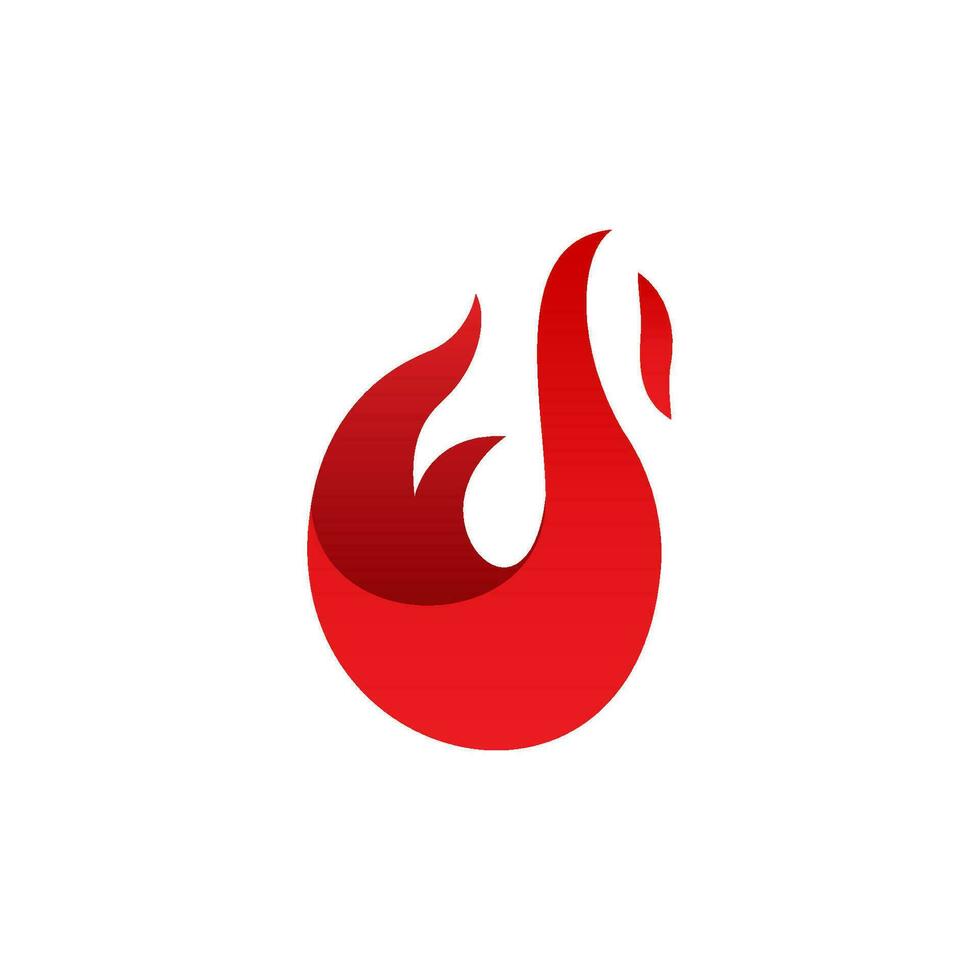 Modern fire flame logo Vector Icon