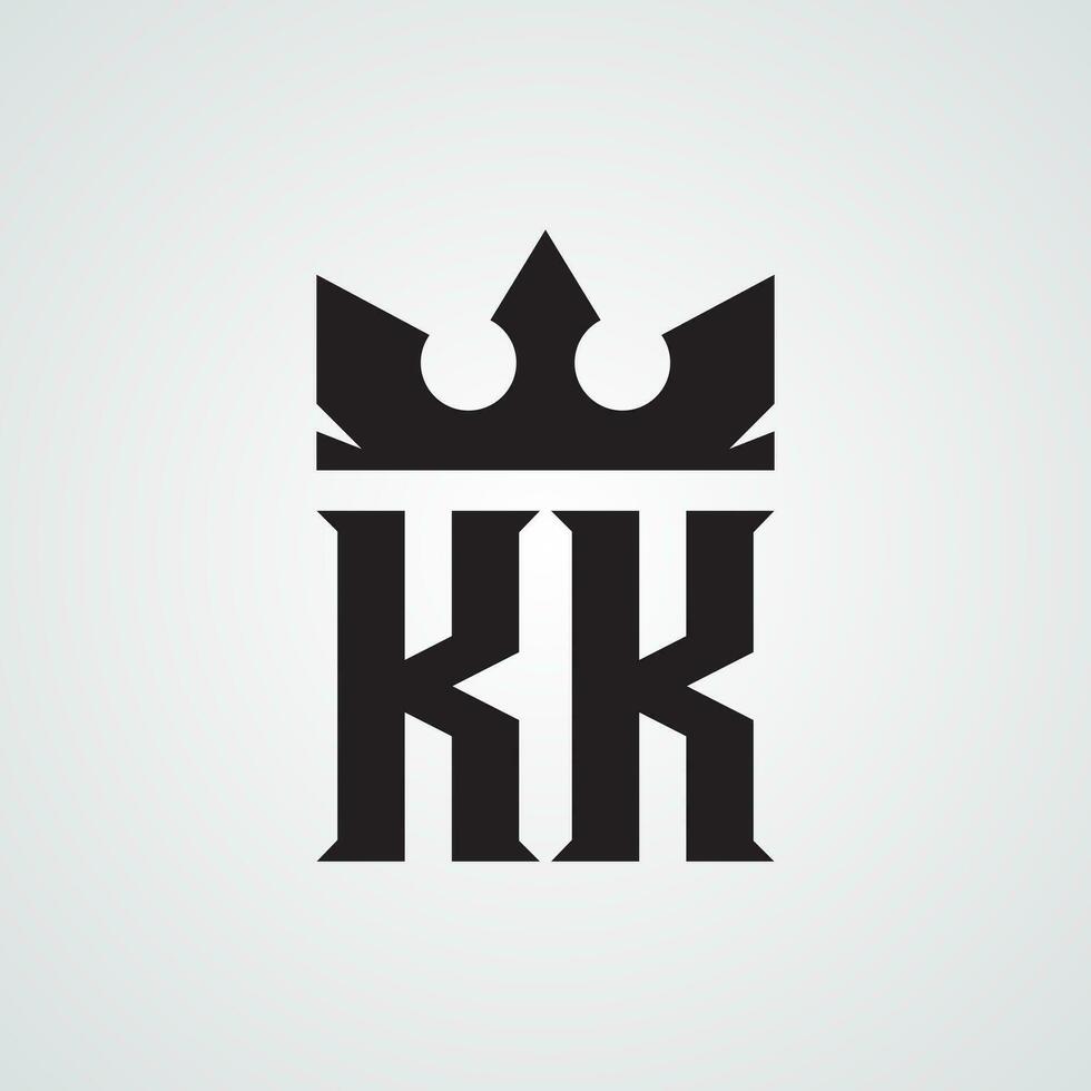 mordán kk logo diseño modelo. Reino libre vector ilustración