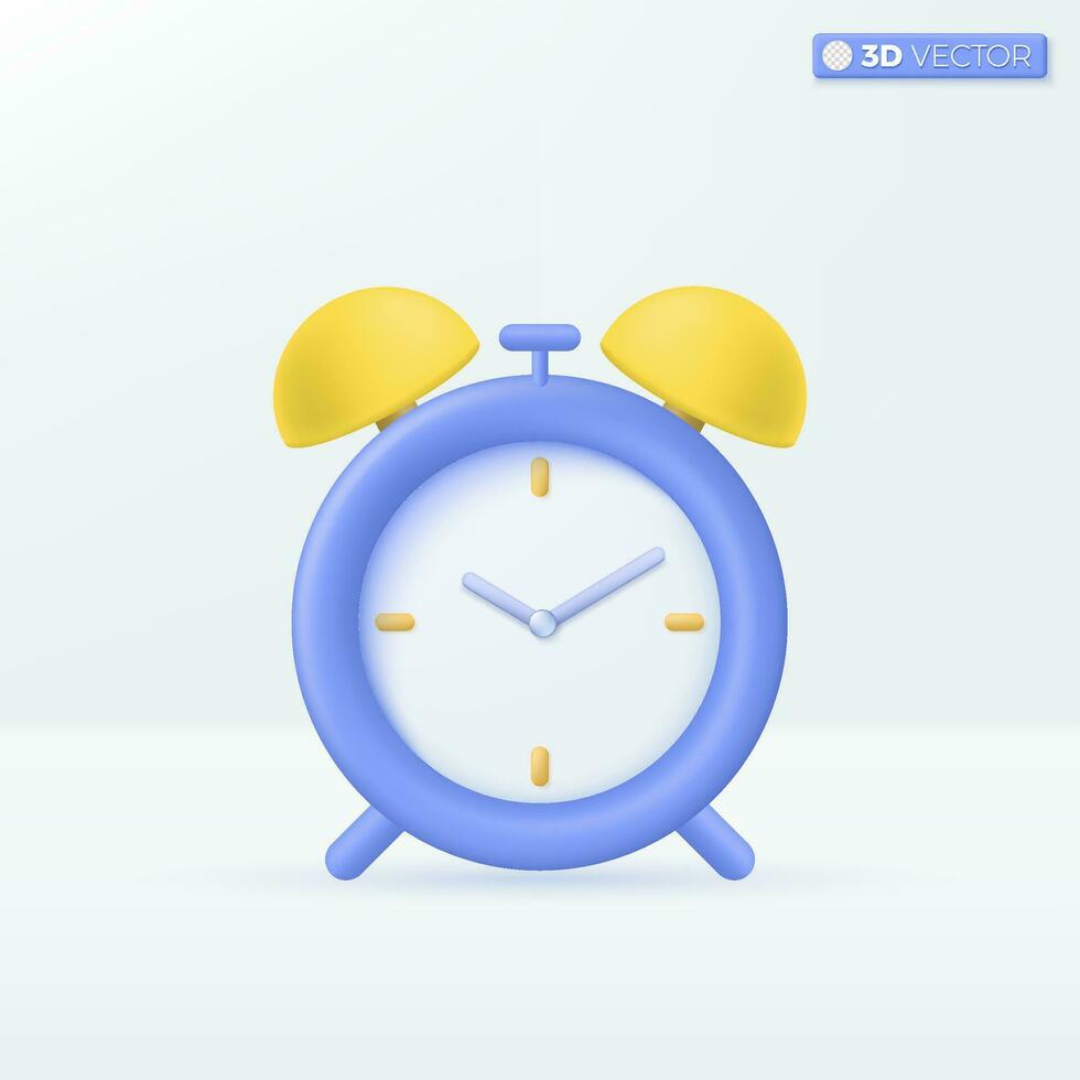 alarma reloj icono simbolos cronometraje, recordatorio, clásico mesa reloj, fecha límite concepto. 3d vector aislado ilustración diseño. dibujos animados pastel mínimo estilo. usted lata usado para diseño ux, ui, impresión anuncio.