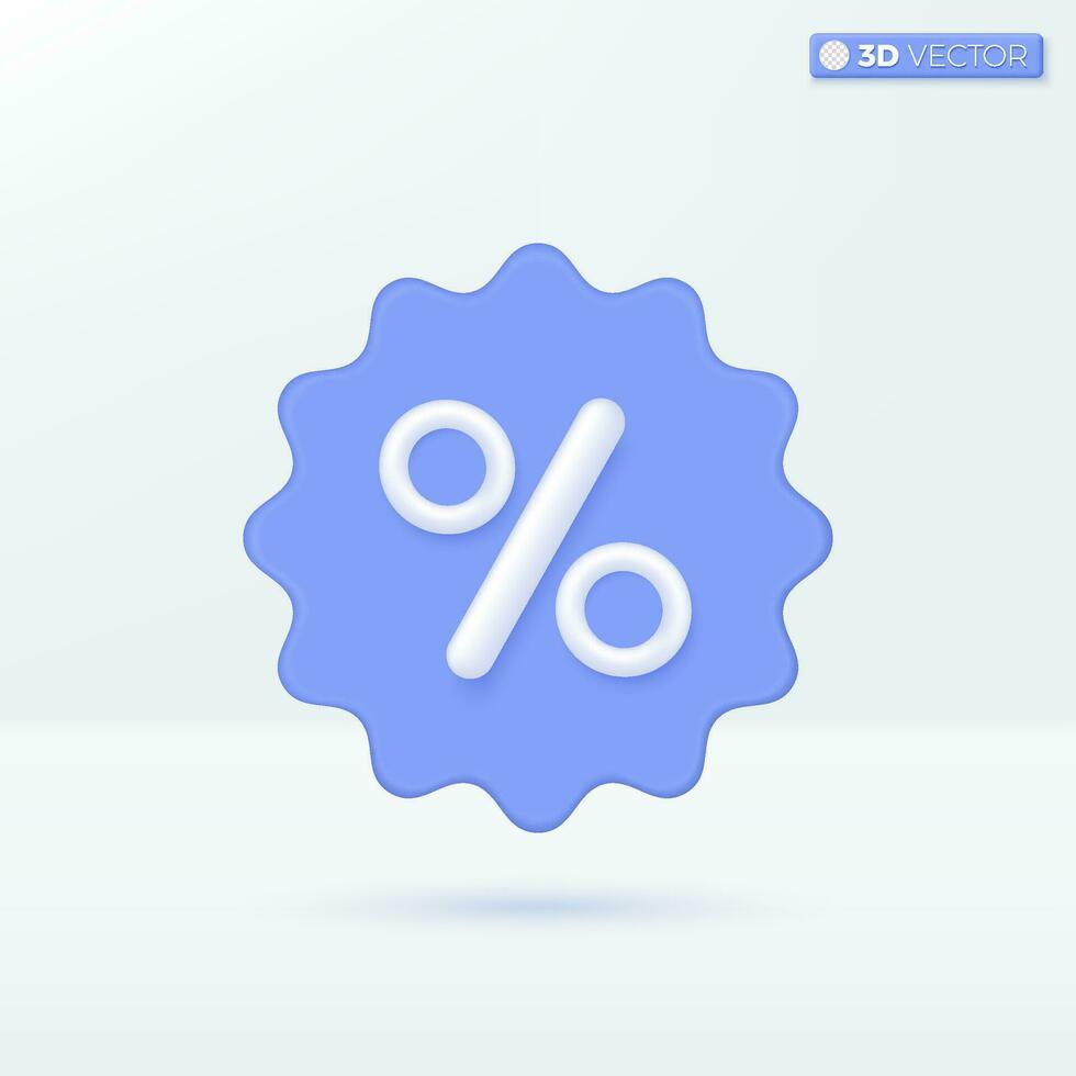 Promotion price tag icon symbols. Shopping, special offer percent discount sale concept. 3D vector isolated illustration design. Cartoon pastel Minimal style. You can used for design ux, ui, print ad.