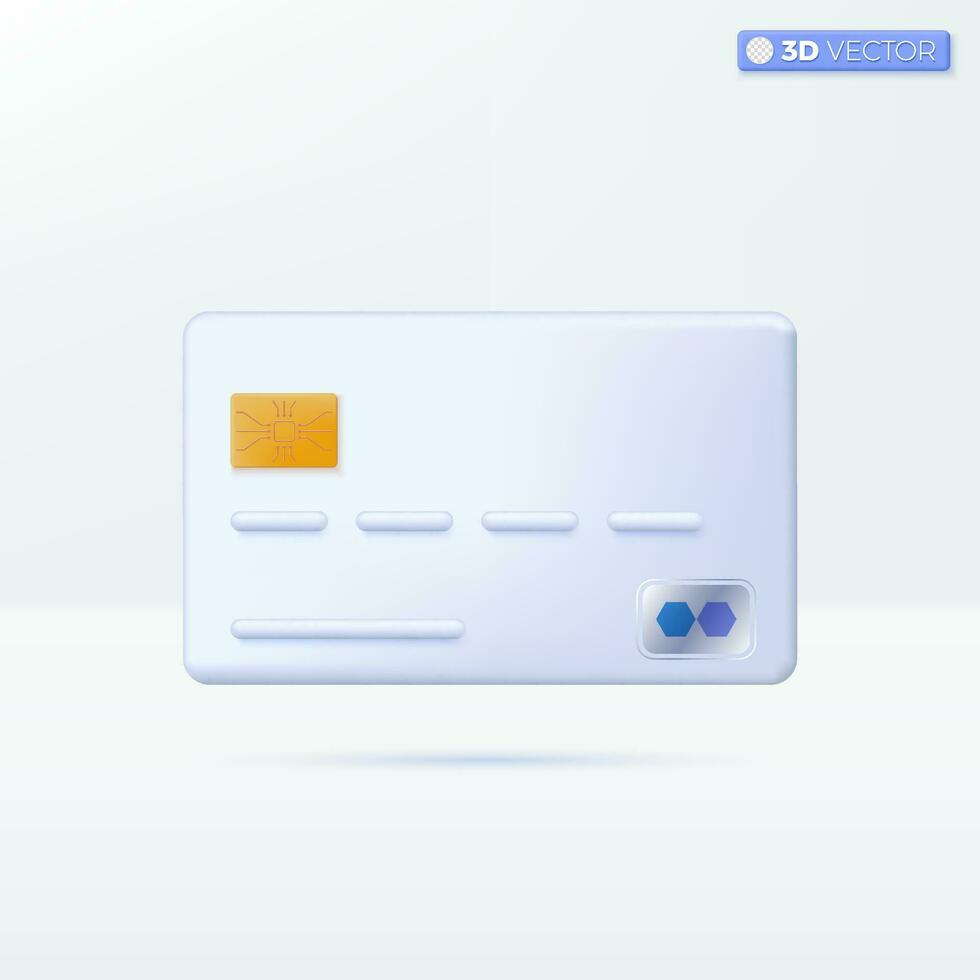 Platinum credit card icon symbols. payments, online banking, money transfers concept. 3D vector isolated illustration design. Cartoon pastel Minimal style. You can used for design ux, ui, print ad.
