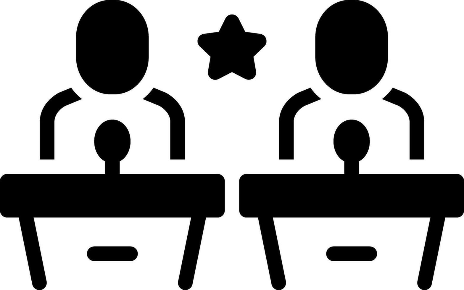 solid icon for politician vector