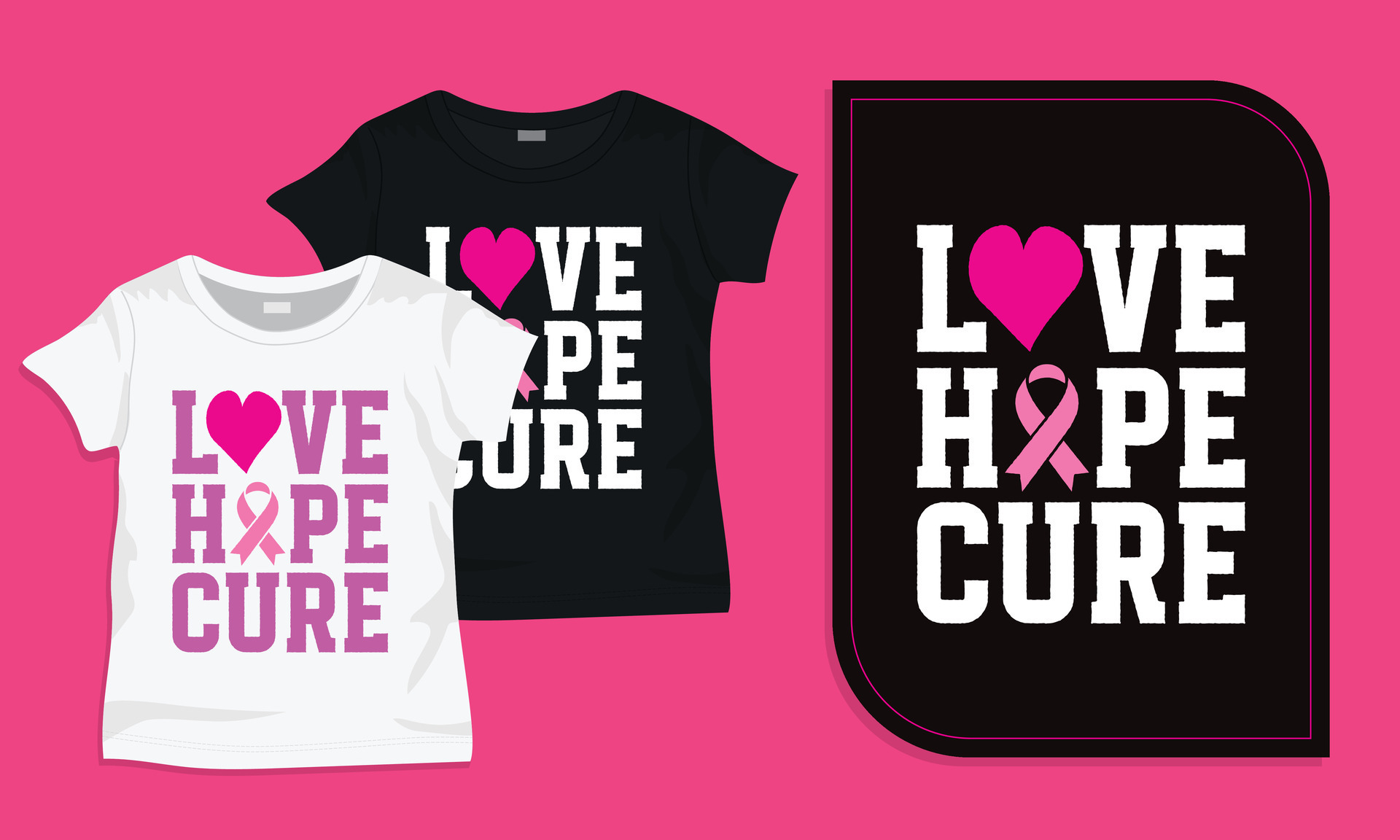 Love hope cure breast cancer t-shirt 27794718 Vector Art at Vecteezy