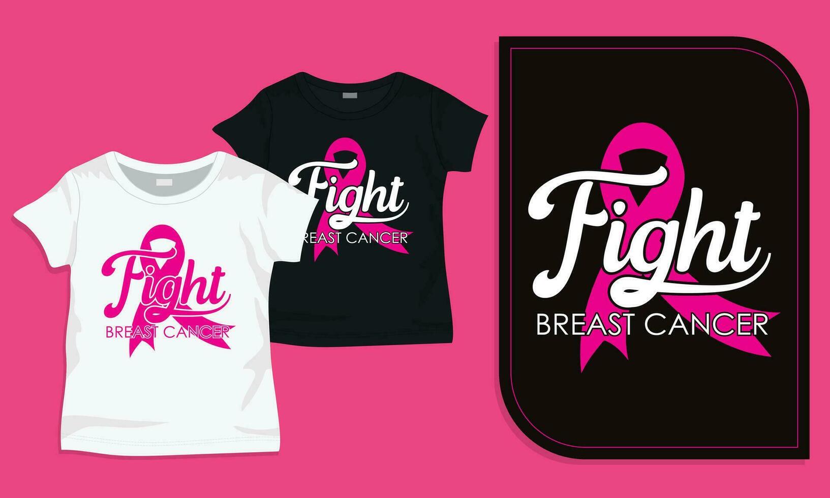 Fight breast cancer t-shirt design vector