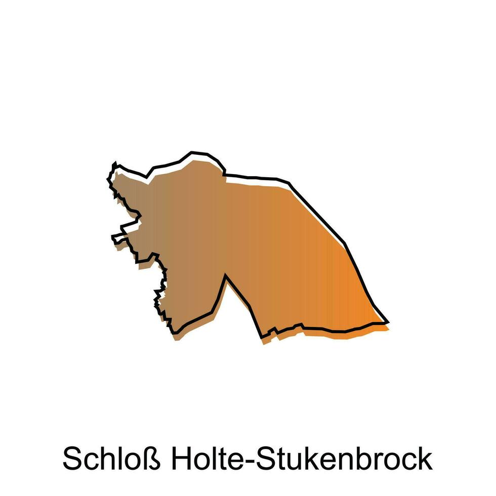 idiota hola stukenbrock ciudad mapa ilustración. simplificado mapa de Alemania país vector diseño modelo