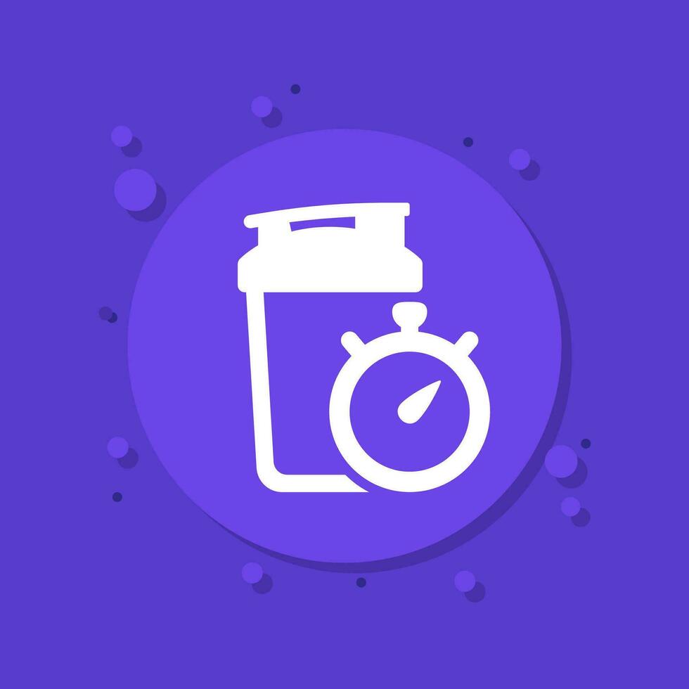 Shaker icon with timer, vector design