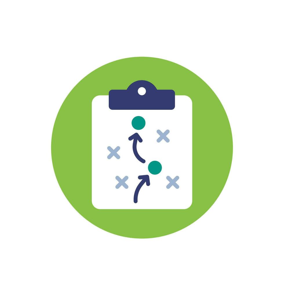 playbook icon, flat vector design