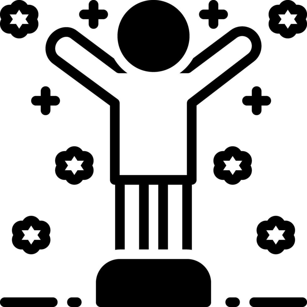 solid icon for confident vector