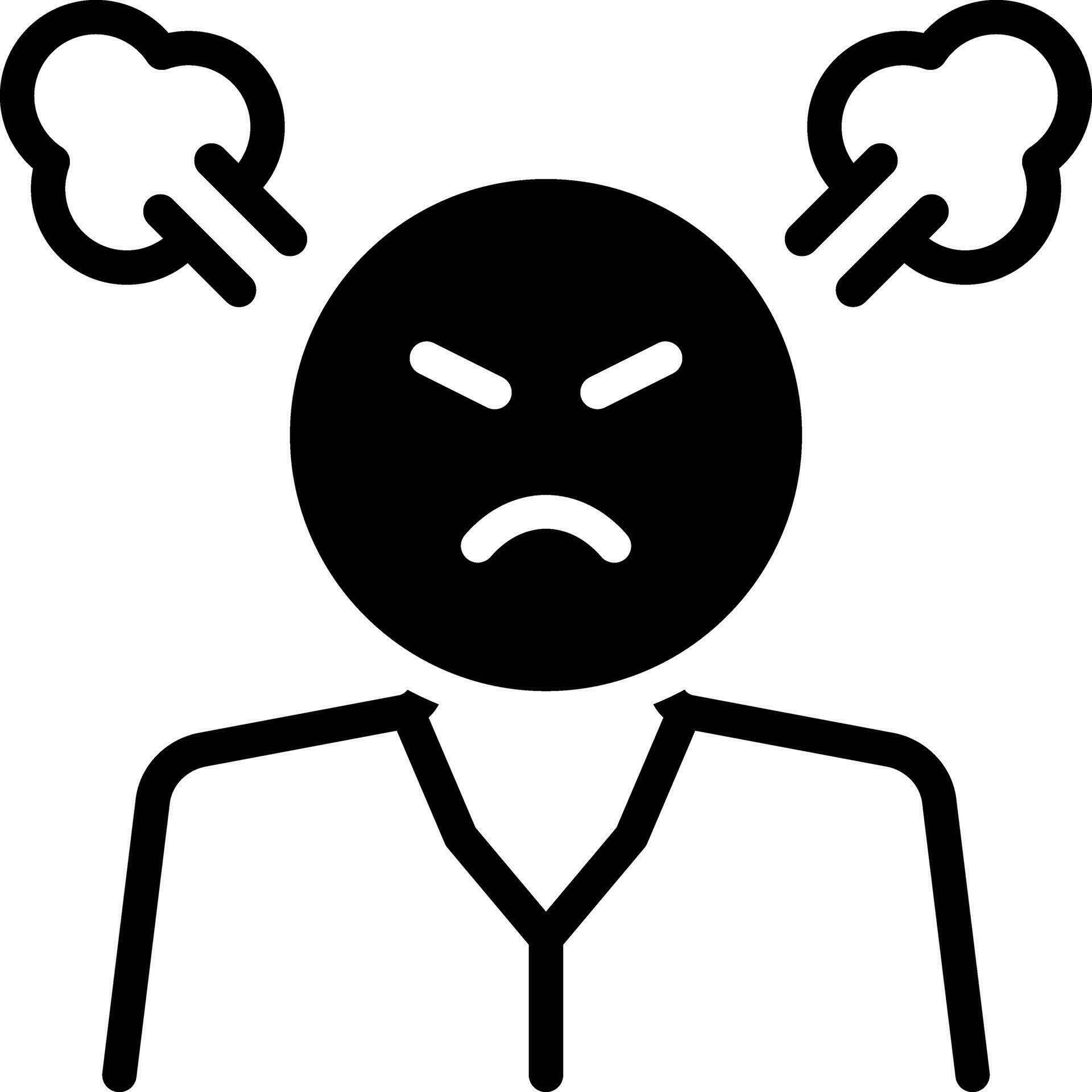 solid icon for angry 27795050 Vector Art at Vecteezy
