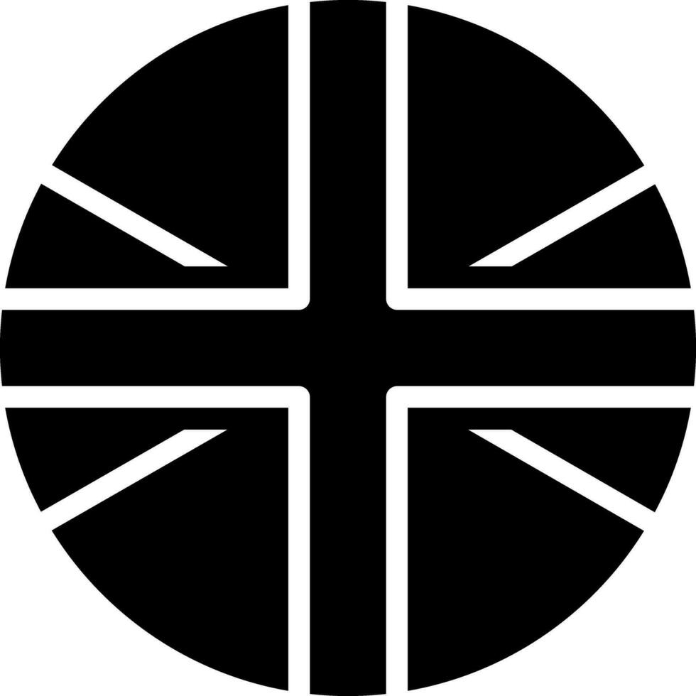 sólido icono para británico vector