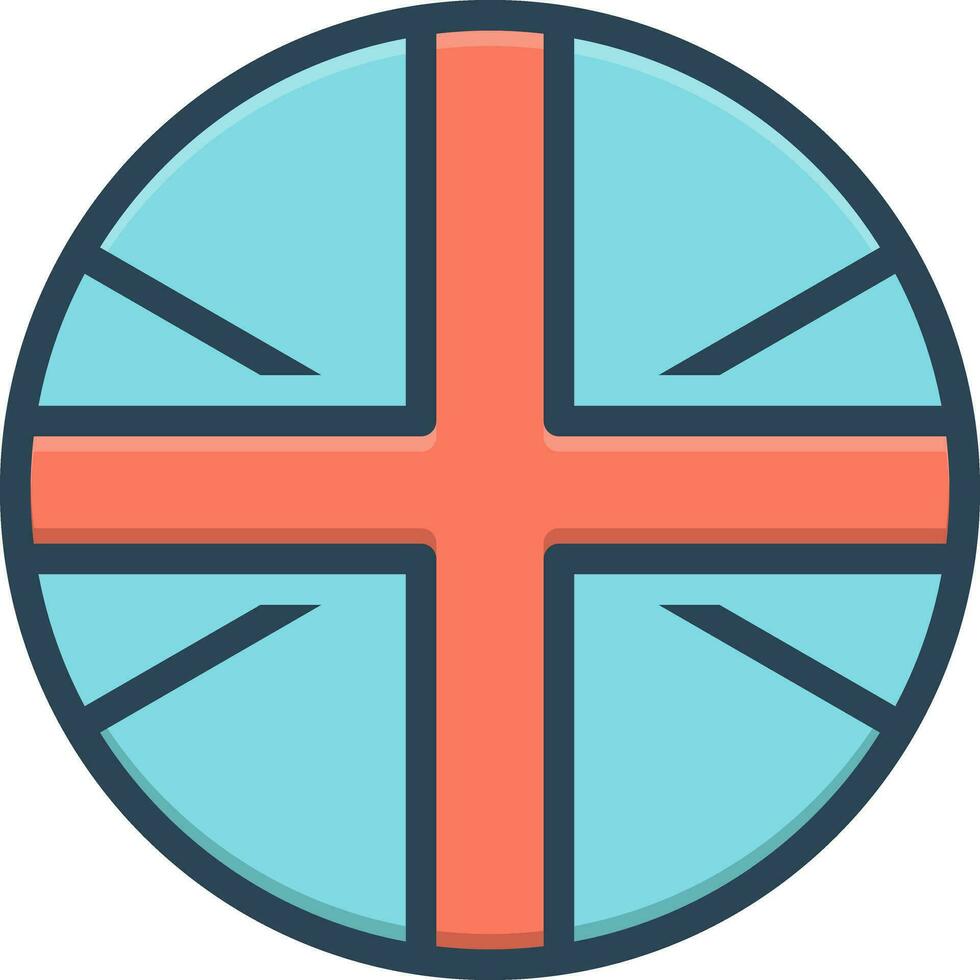 color icon for british vector