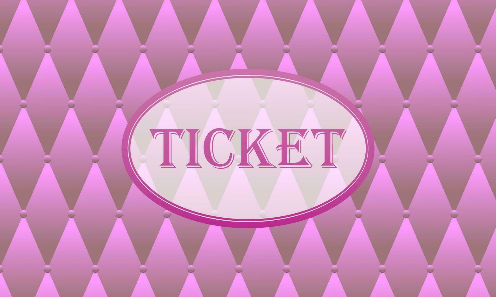 ticket invitation in pink shade vector