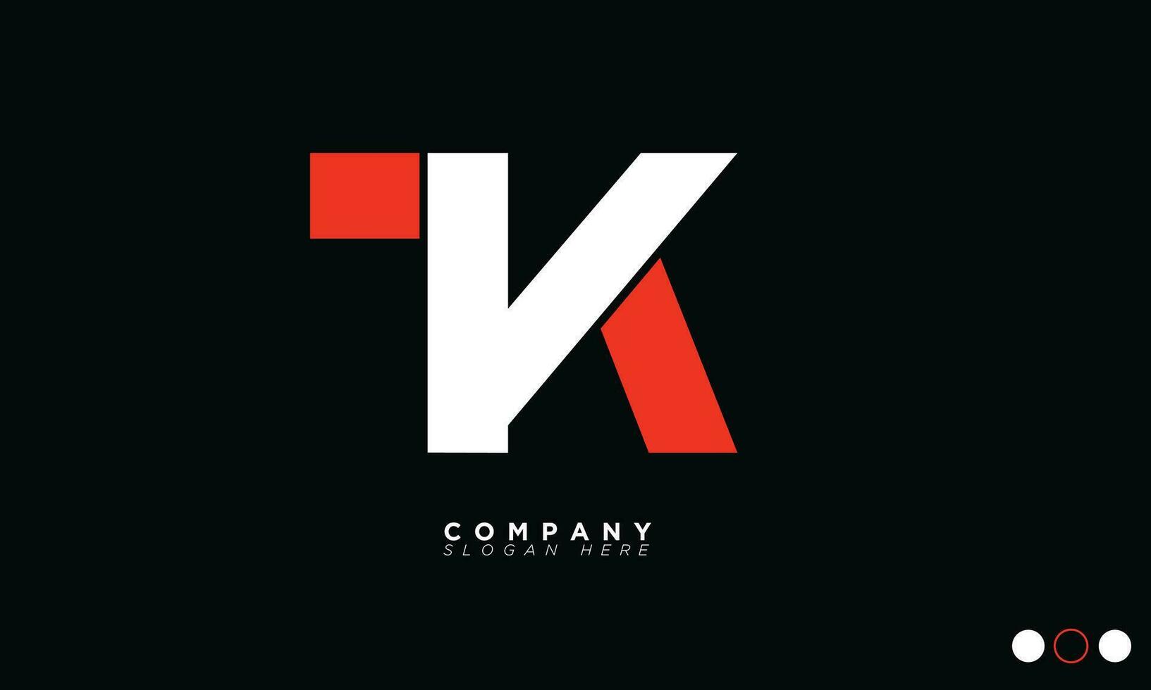 TK Alphabet letters Initials Monogram logo KT, T and K vector