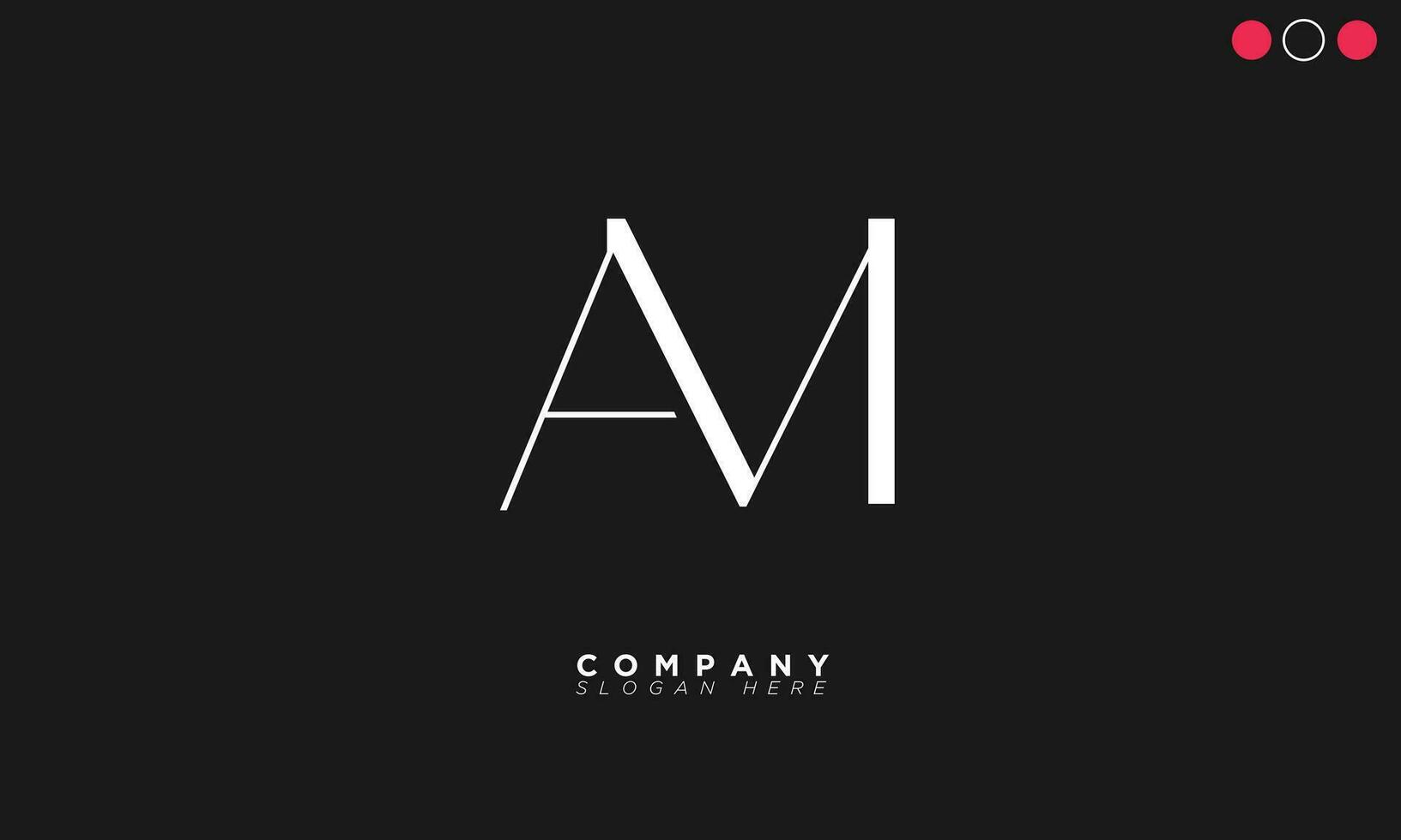 AM Alphabet letters Initials Monogram logo MA, A and M vector