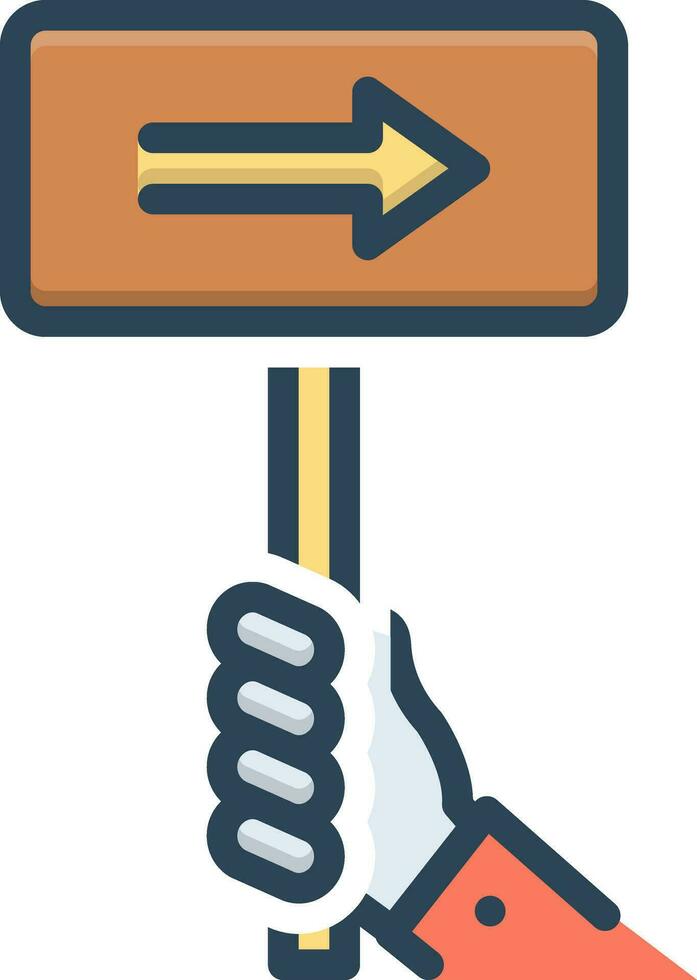color icon for sign vector