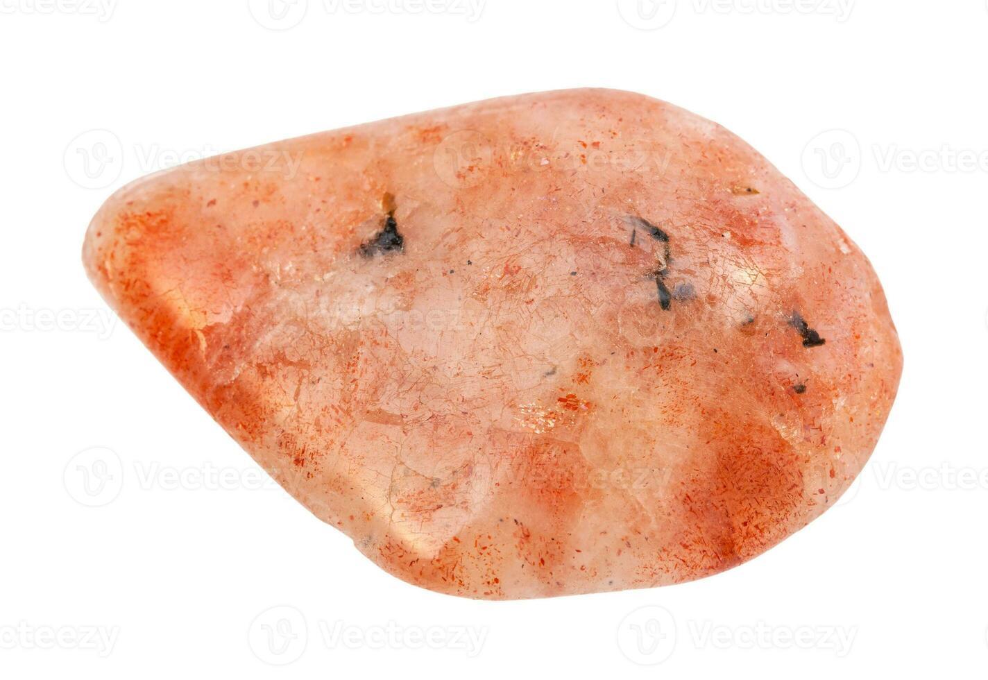 polished Sunstone heliolite gemstone isolated photo
