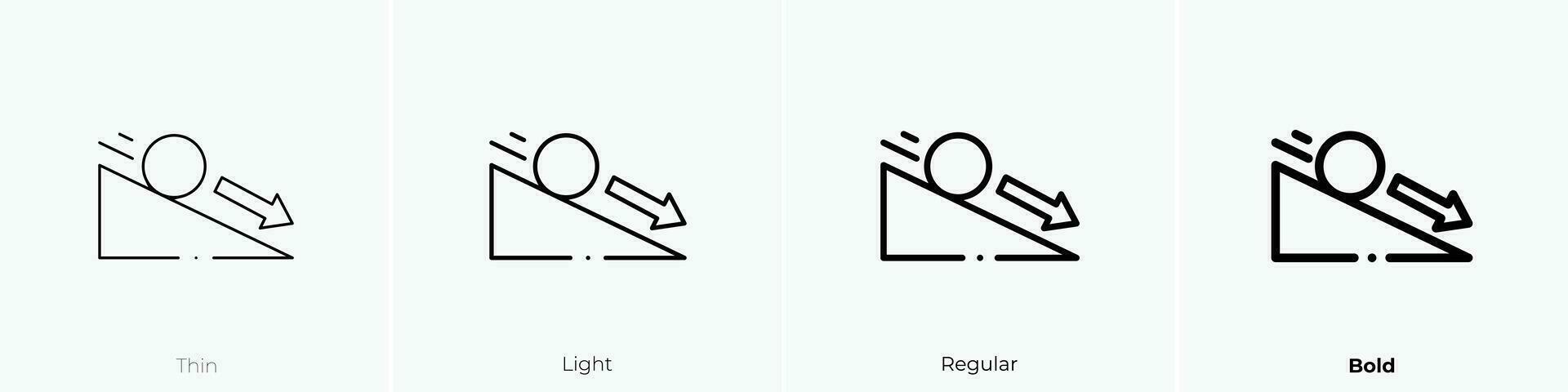 acceleration icon. Thin, Light, Regular And Bold style design isolated on white background vector