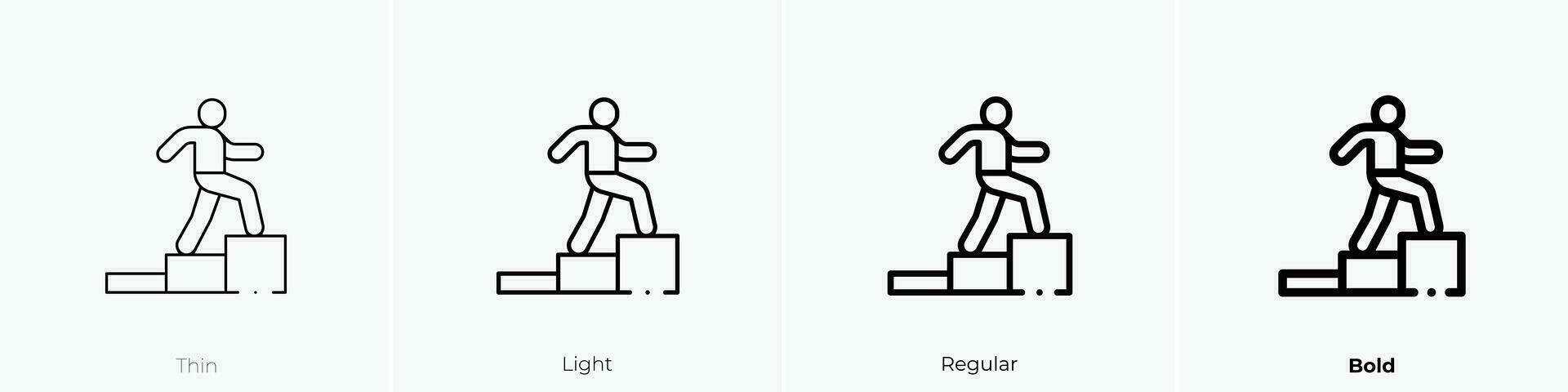 winner icon. Thin, Light, Regular And Bold style design isolated on white background vector