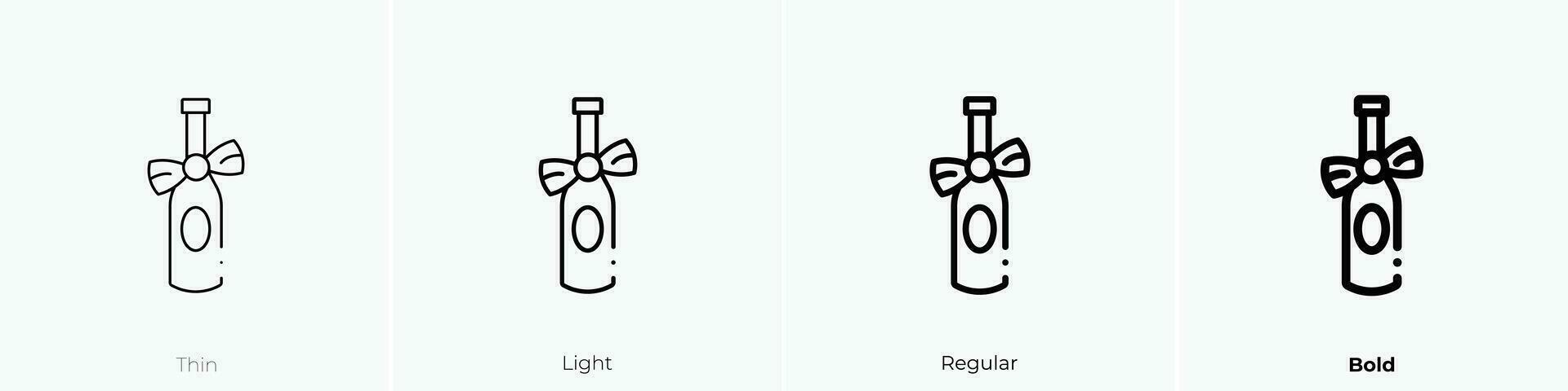 wine icon. Thin, Light, Regular And Bold style design isolated on white background vector