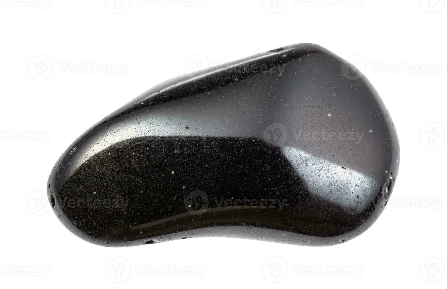 polished black Obsidian volcanic glass gemstone photo