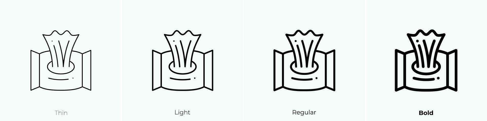 wipes icon. Thin, Light, Regular And Bold style design isolated on white background vector