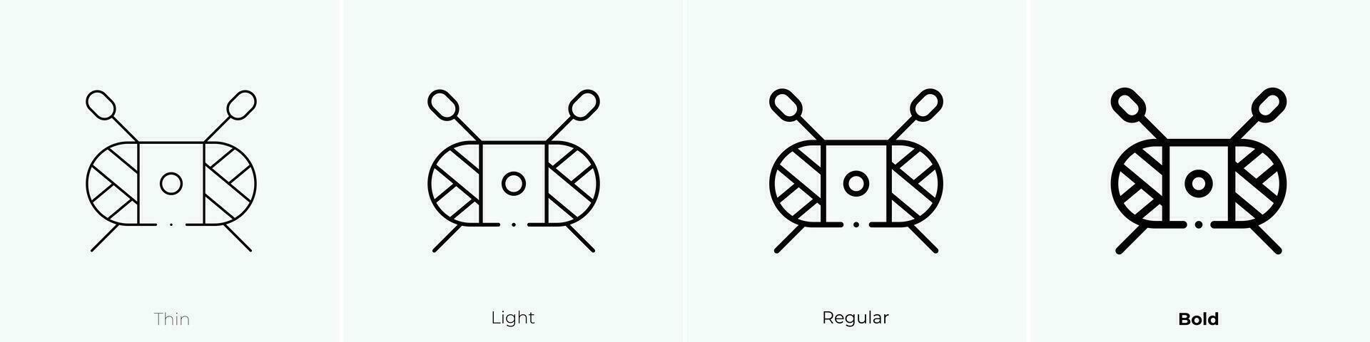 wool icon. Thin, Light, Regular And Bold style design isolated on white background vector