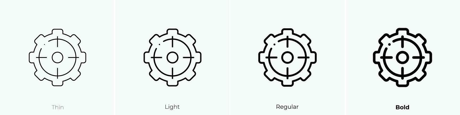 work icon. Thin, Light, Regular And Bold style design isolated on white background vector