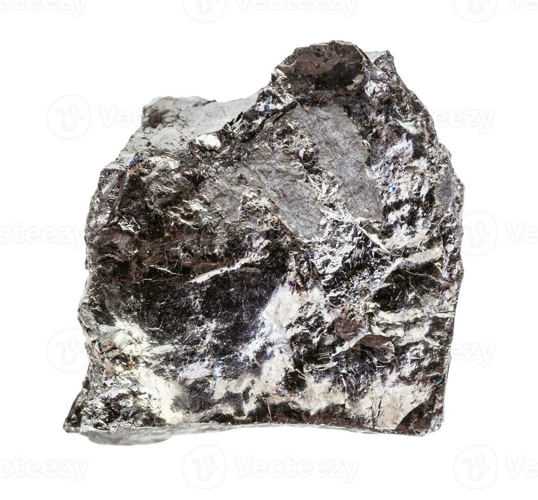 raw Bituminous coal black coal rock isolated photo