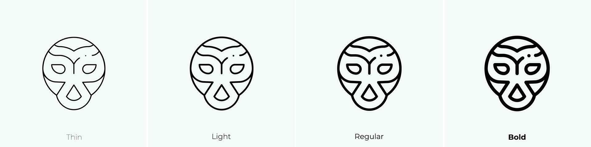 wrestling icon. Thin, Light, Regular And Bold style design isolated on white background vector