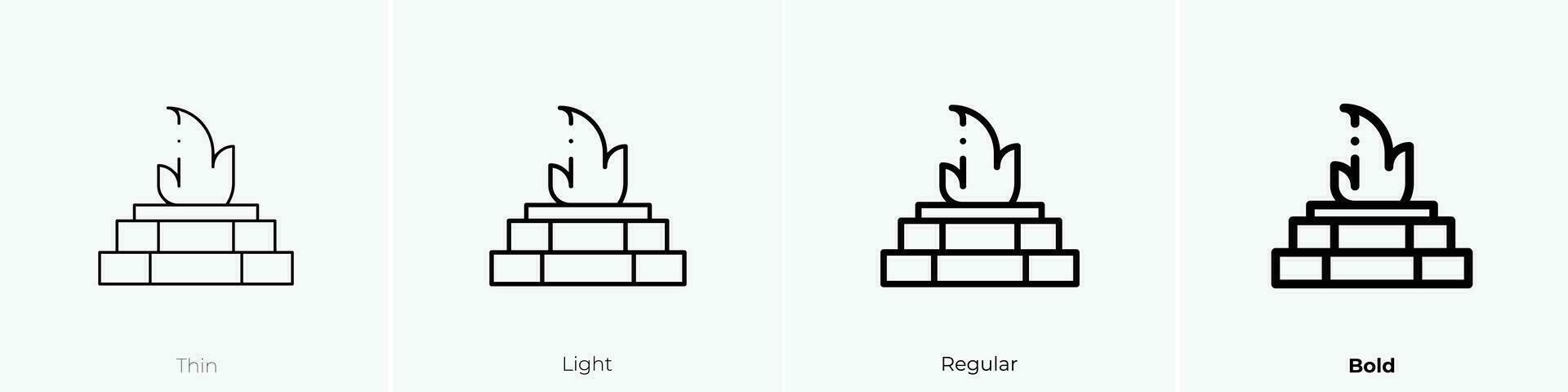 yagna icono. delgado, luz, regular y negrita estilo diseño aislado en blanco antecedentes vector
