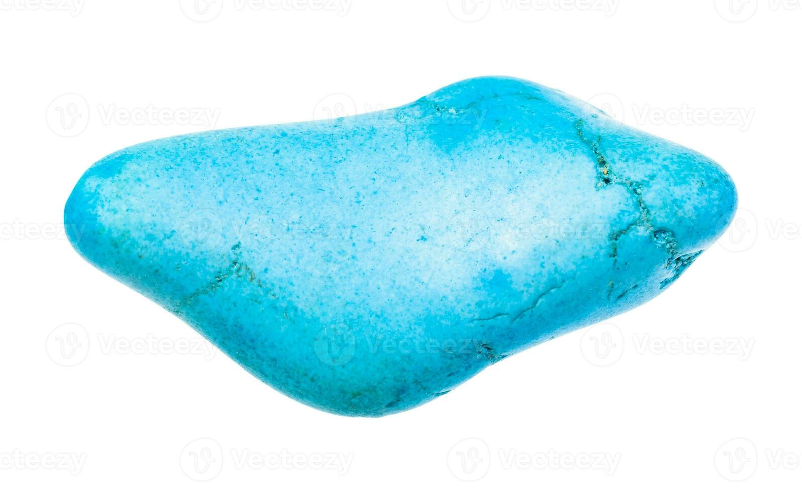 polished Turquenite gemstone isolated photo