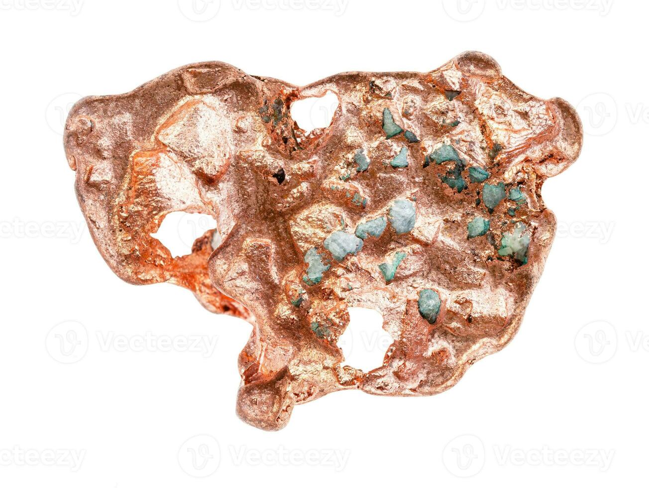 native copper isolated on white photo