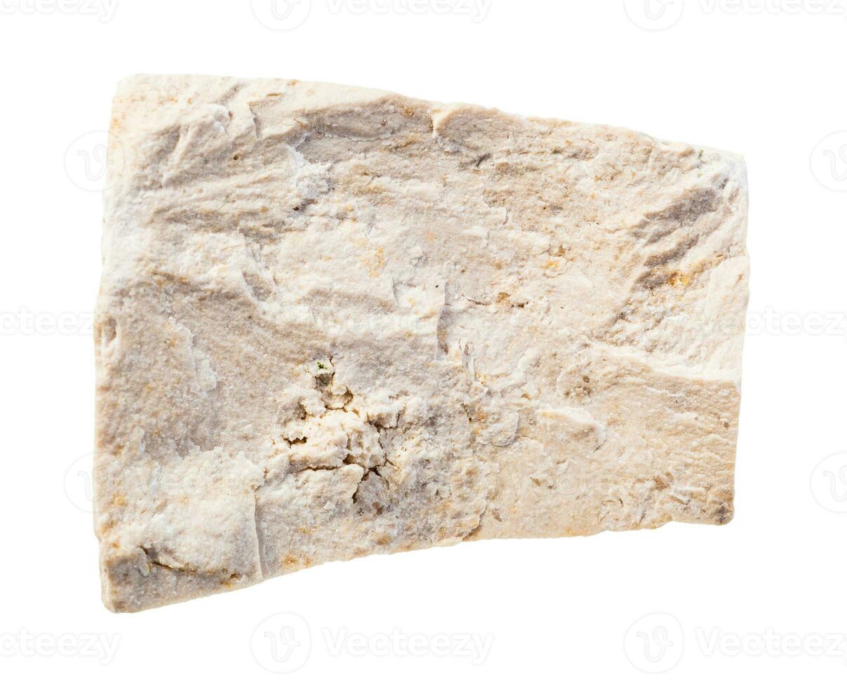 unpolished chemogenic limestone rock isolated photo