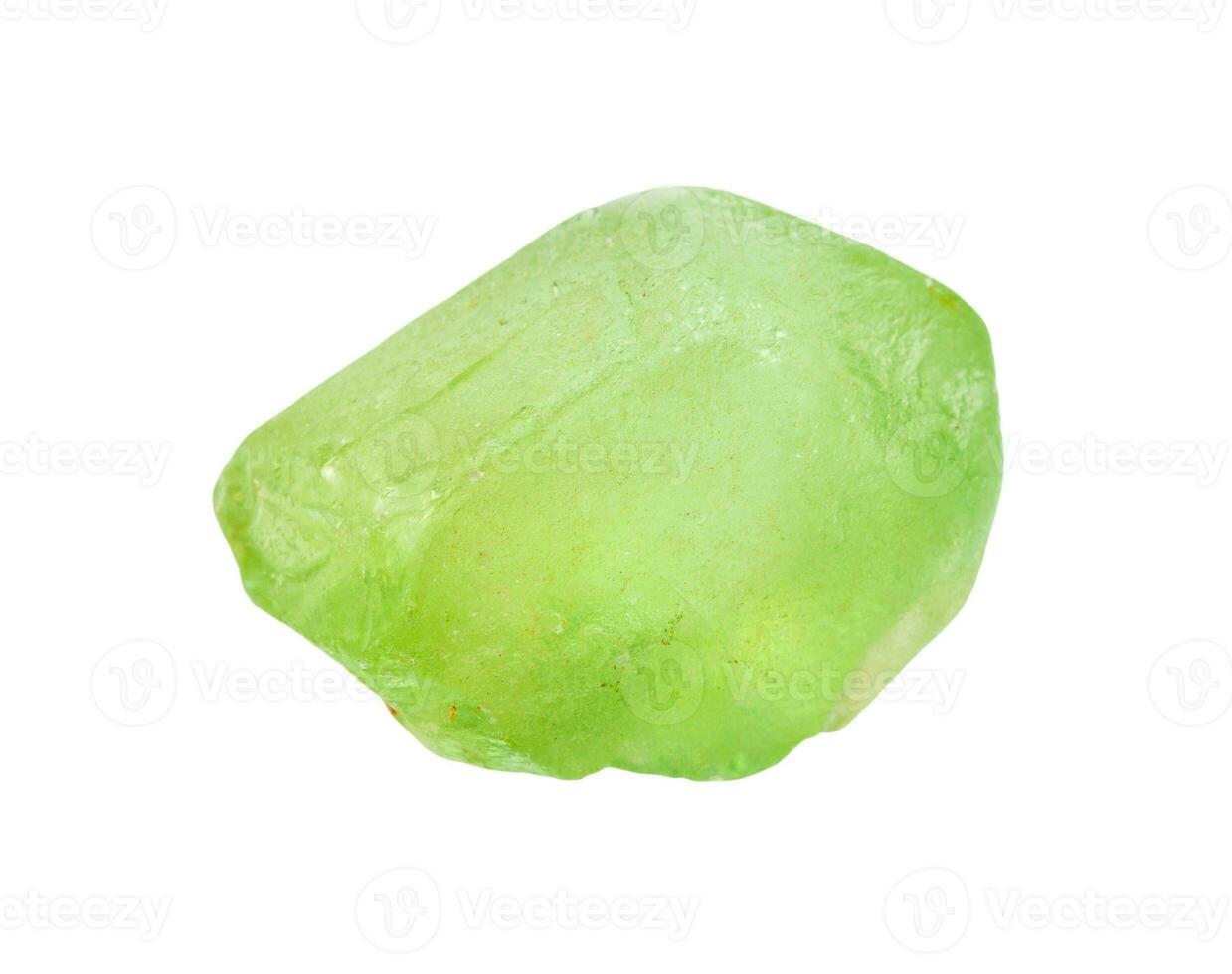 raw Olivine Peridot, Chrysolite crystal isolated photo