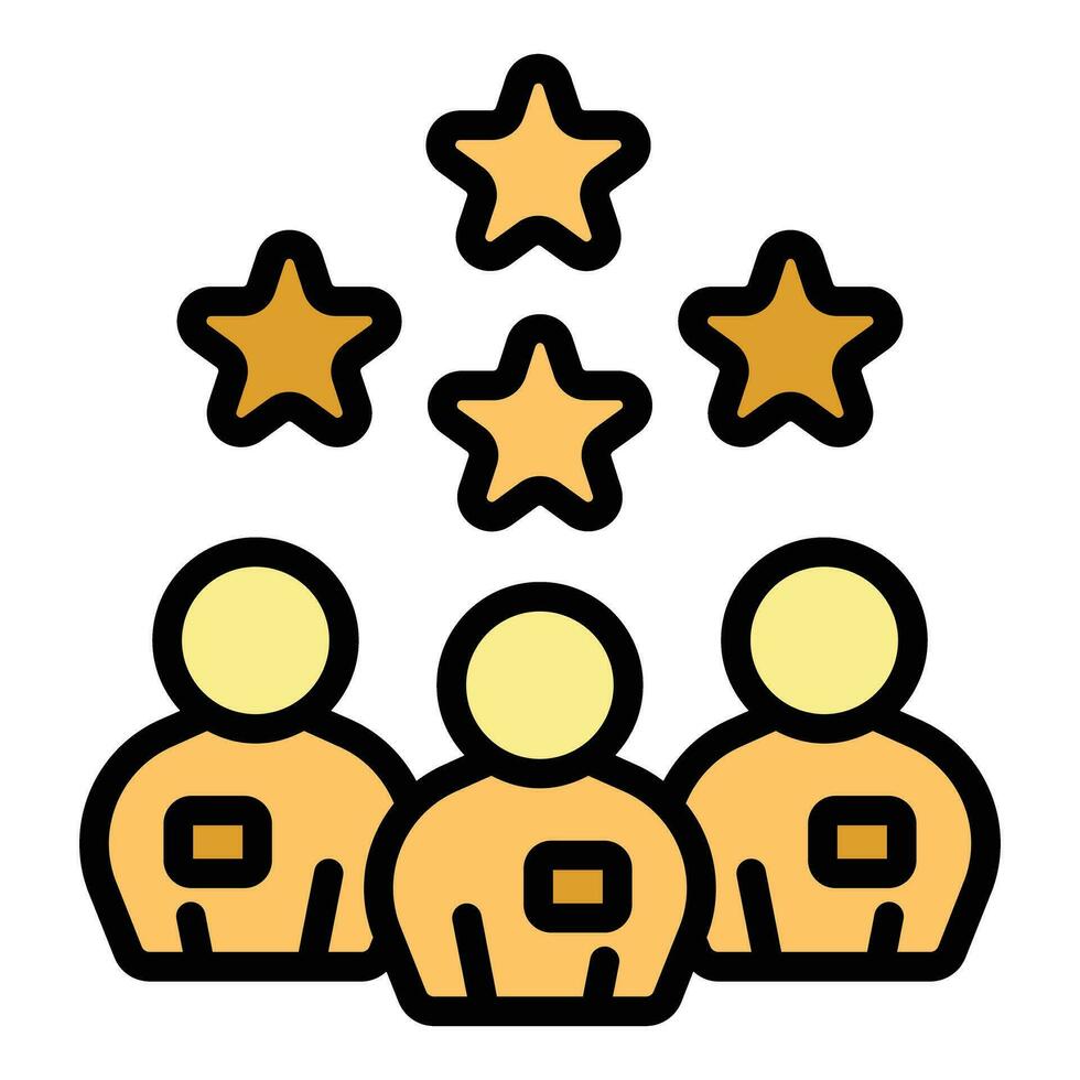 Group review icon vector flat