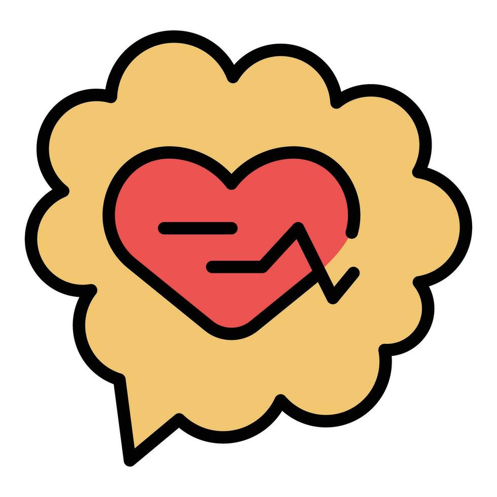 Emotional chat icon vector flat