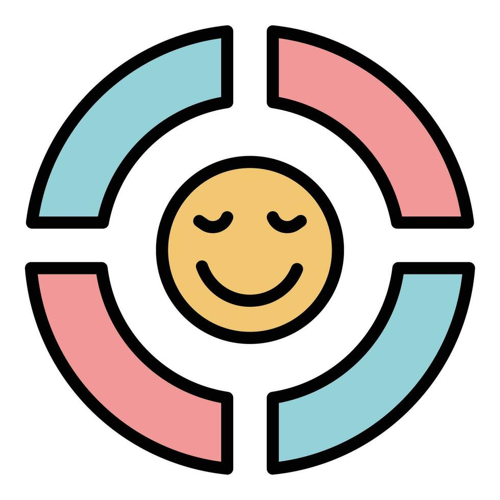Healthy emotion icon vector flat