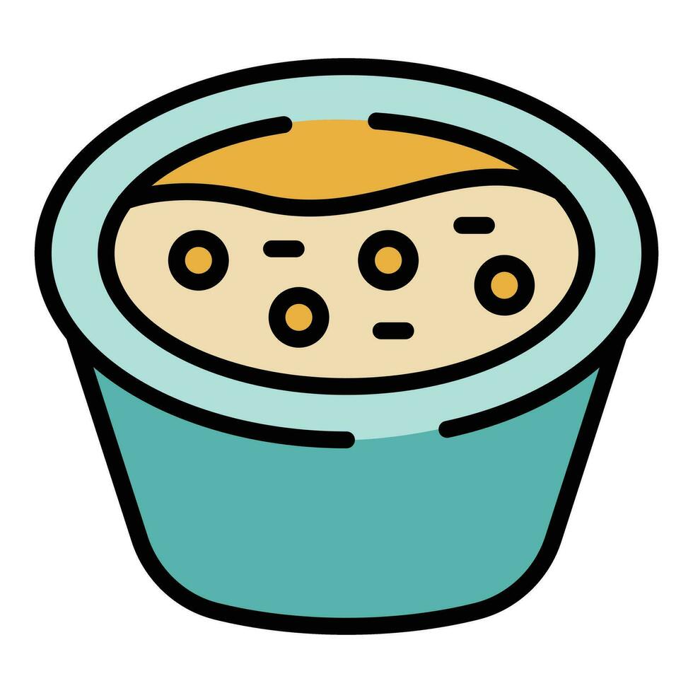 Caribbean soup icon vector flat