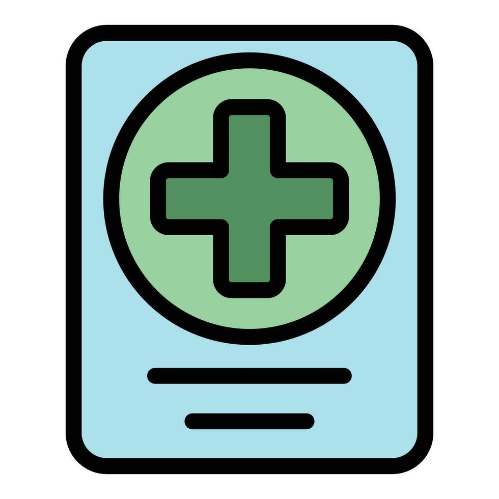 Control medical pass icon vector flat