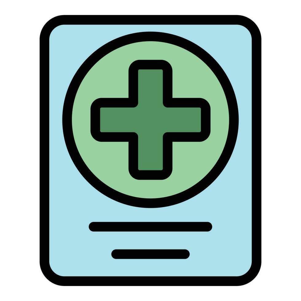 controlar médico pasar icono vector plano