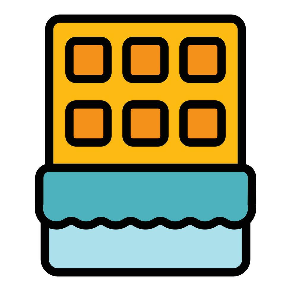 Chocolate bar icon vector flat