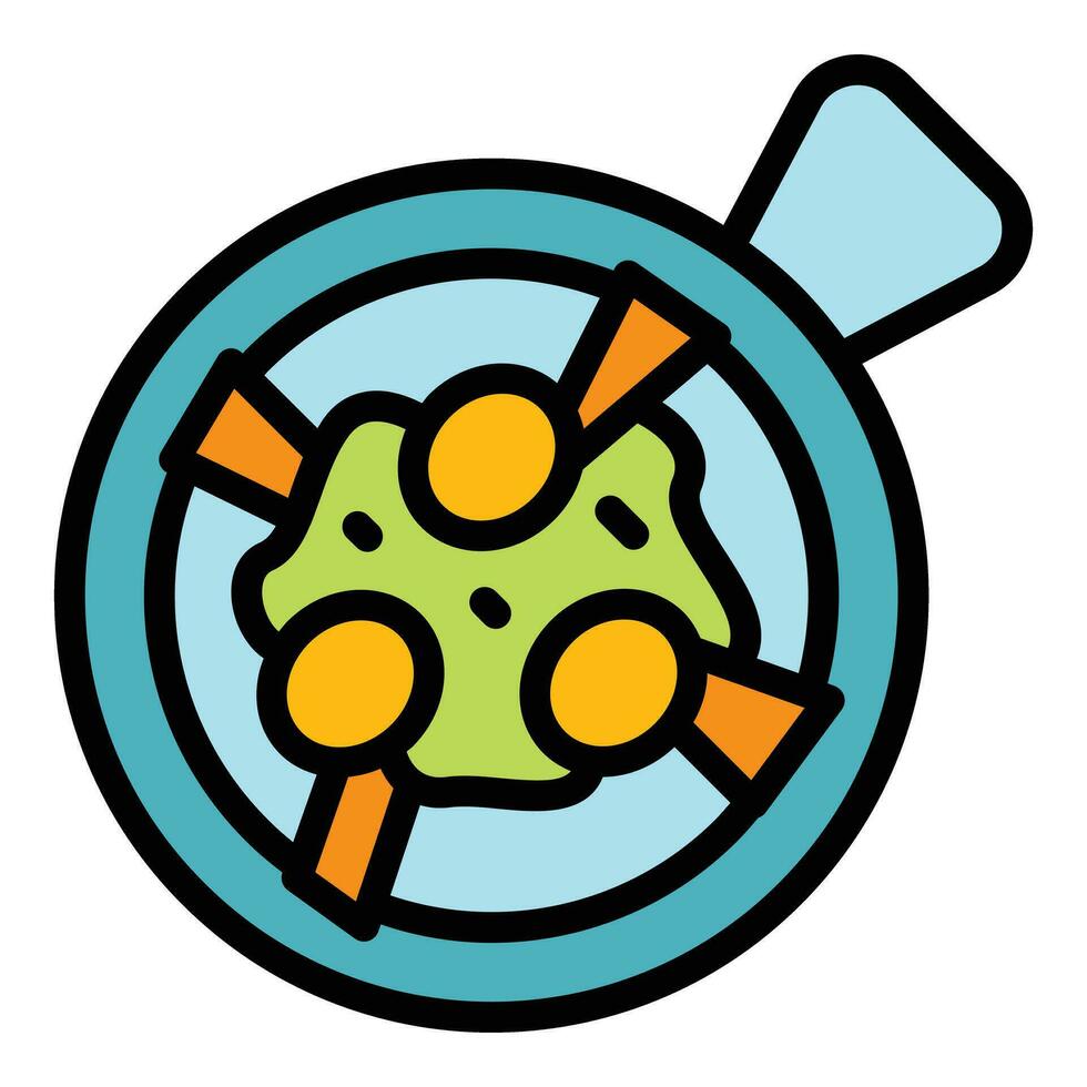 Top view food icon vector flat