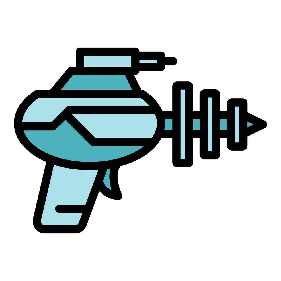 Ufo blaster icon vector flat