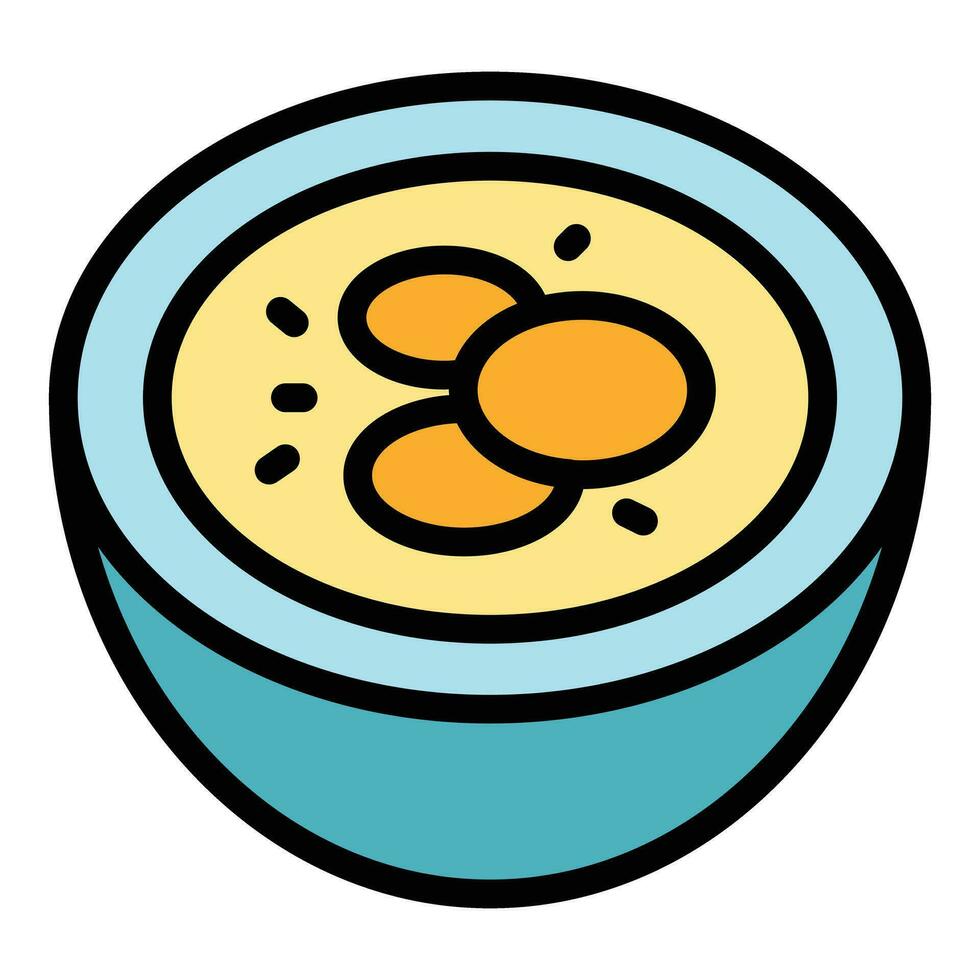 Jakarta soup bowl icon vector flat